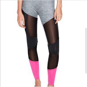 Victoria's Secret PINK Bonded High Waist Mesh Legging Gray Pink